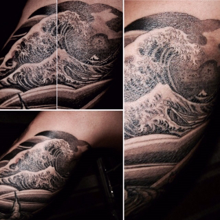 波 富嶽三十六景 ふがくさんじゅうろっけい 虹夜 刺青処