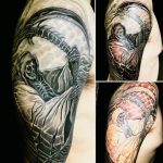 The Grim Reaper Black and grey tattoo